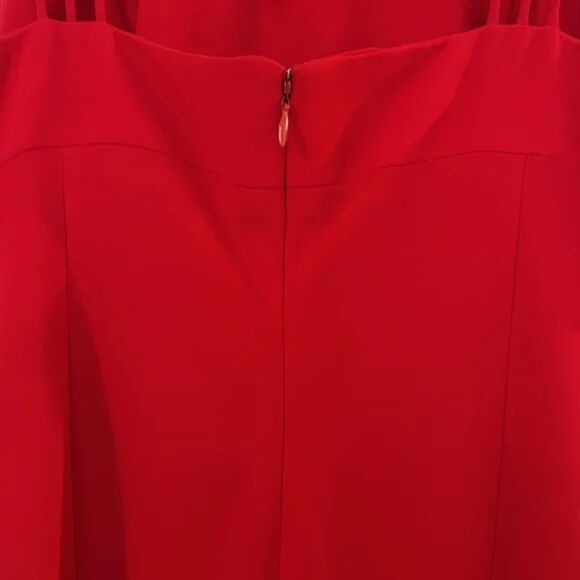 Evan Picone Dress Size 12 Red Fit and Flare Formal Holiday Dress - Picture 6 of 13
